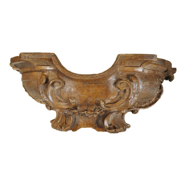 A Beautifully Carved Circa 1750 Oak Boiserie Element From France For Sale