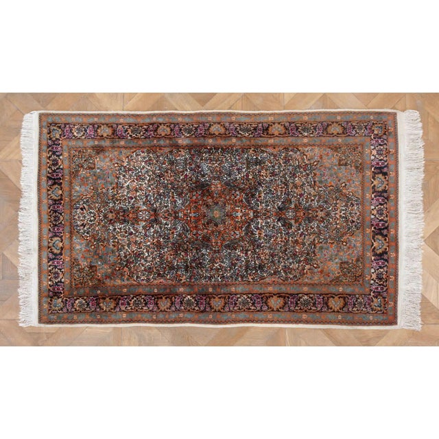 Middle Eastern Rug in Ghoum Silk with Wool For Sale - Image 10 of 10