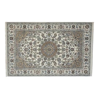 Silk and Wool Nain Rug , 5'10" X 9'1" For Sale