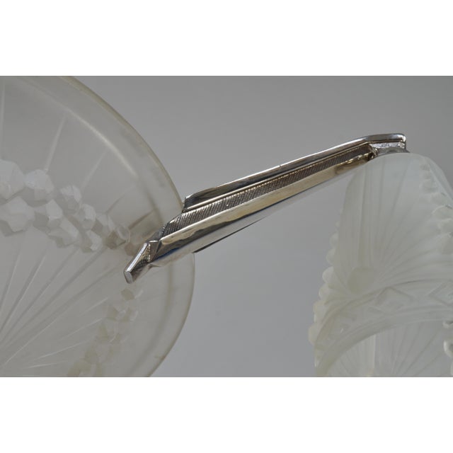 French Art Deco Chandelier by Hettier Et Vincent & Charles Schneider - 1930 France For Sale - Image 10 of 13