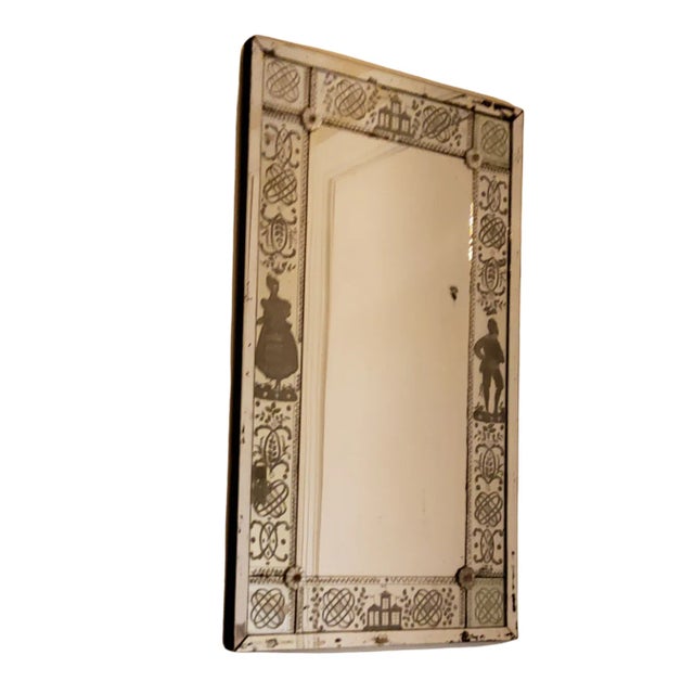 Figurative Antique Etched Glass Mirror Ex Collection: Elsie De Wolfe For Sale - Image 3 of 5