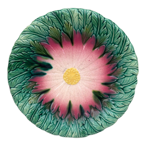 French Majolica Daisy Plate Orchies, Circa 1890