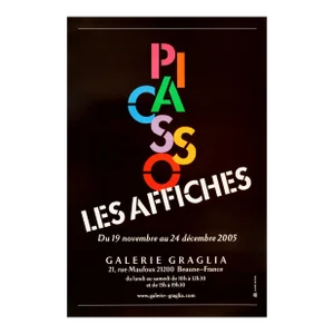 2005 French Exhibition Poster, Galeri Graglia Picasso: Les Affiches, 2005 (Typography)