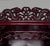 1990s Ornate Chinese Carved Burgundy Lacquer Display Cabinet For Sale - Image 4 of 6
