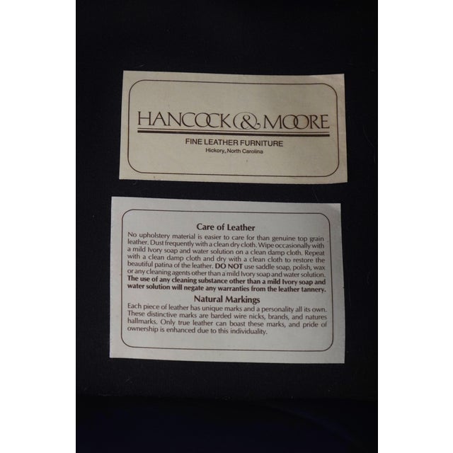 Hancock and Moore Chippendale Style Leather Wingback Chair For Sale - Image 18 of 18