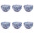 Contemporary Delphine 6-Piece Set Glass Bowls, Multi Blue For Sale - Image 3 of 3