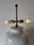 1980s Postmodern Crackle Glazed Ceramic Table Lamp With Metal Conical Shade For Sale - Image 11 of 12