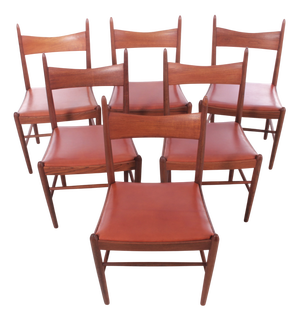 Scandinavian Teak Chairs attributed to Vestervig Eriksen, 1960s, Set of 6