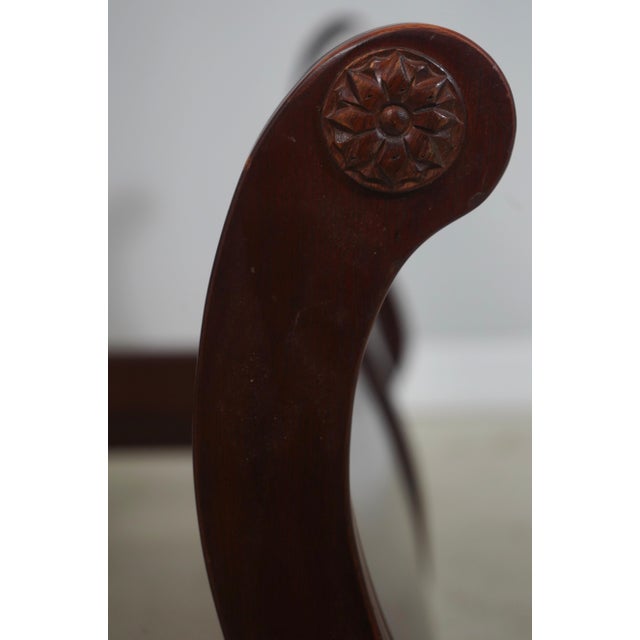 Thomasville Flame Mahogany Queen Size Sleigh Bed For Sale In Philadelphia - Image 6 of 16