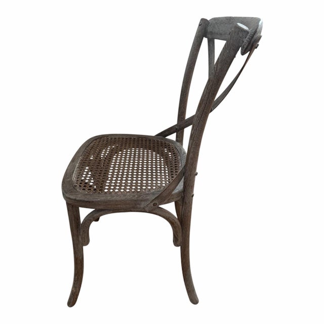 Restoration Hardware Madeleine Rattan Dining Side Chairs With Cushions-Set of 10 For Sale In Charleston - Image 6 of 12
