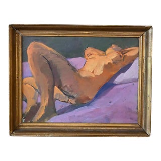 Reclining Nude Original Acrylic Painting on Canvas For Sale