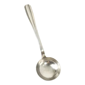 Early 20th Century French Christofle Alfenide Silverplate Soup or Punch Serving Ladle