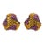 Richard Kerr Purple and Topaz Jeweled Paved Pair of Clip Earrings For Sale