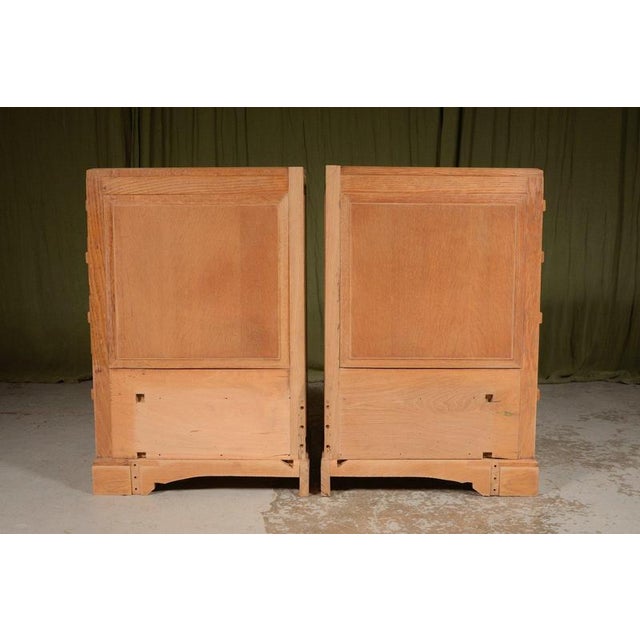 Vintage Bedside Tables in Light Oak from Brynmawr Furniture Co, 1920, Set of 2 For Sale - Image 6 of 14