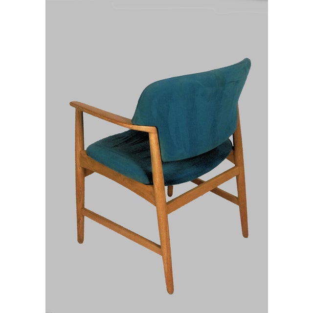 Oak Desk Armchair by Ejner Larsen and Axel Bender Madsen, 1960s For Sale - Image 6 of 9