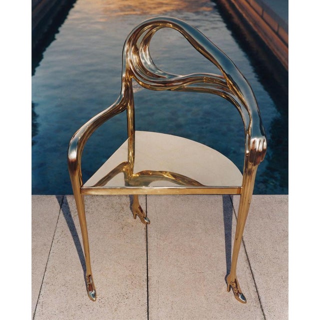 Gold Salvador Dalí Leda Sculpture Armchair in Polished Brass by BD Barcelona Design, Spain, 2015 For Sale - Image 8 of 13