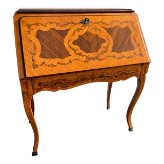 Secretary Desk with Inlays, 1890s For Sale