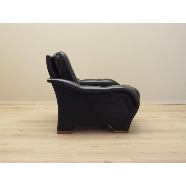 Italian Black Armchair, 1980s For Sale - Image 10 of 18