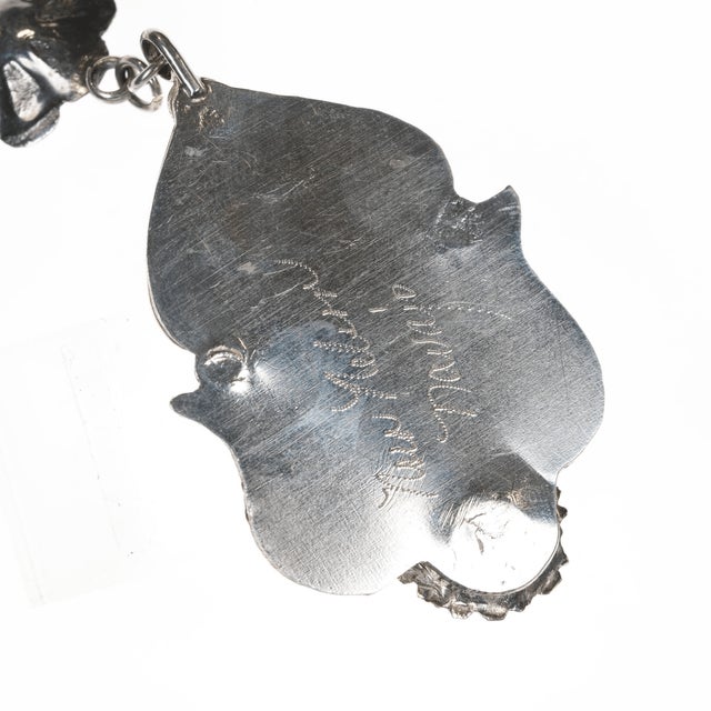 Late 20th Century Nora Nelson Navajo Sterling and turquoise pendant necklace For Sale - Image 5 of 9