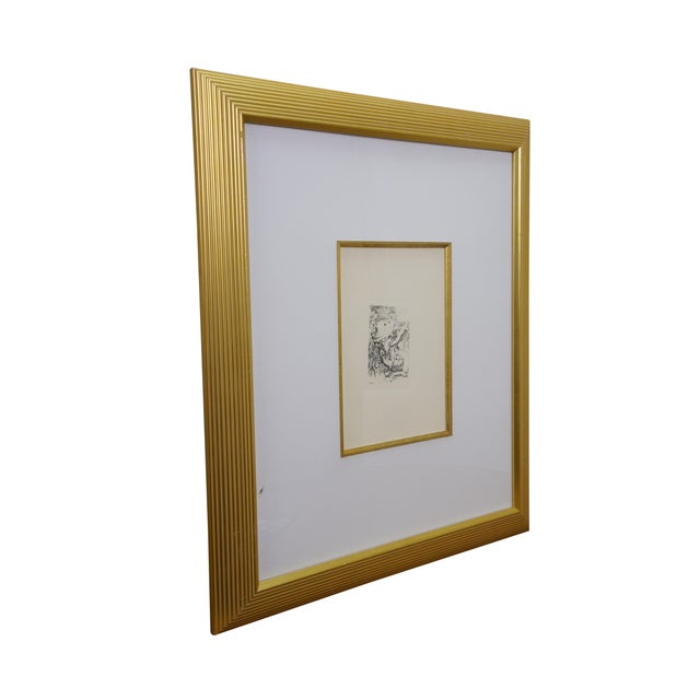 French Mid 20th Century Pierre-Auguste Renoir Le Chapeau Épinglé Pinning the Hat Lithograph Reproduction For Sale - Image 3 of 11