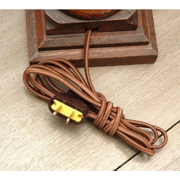 Brown Carved Table Lamps - A Pair For Sale - Image 8 of 8