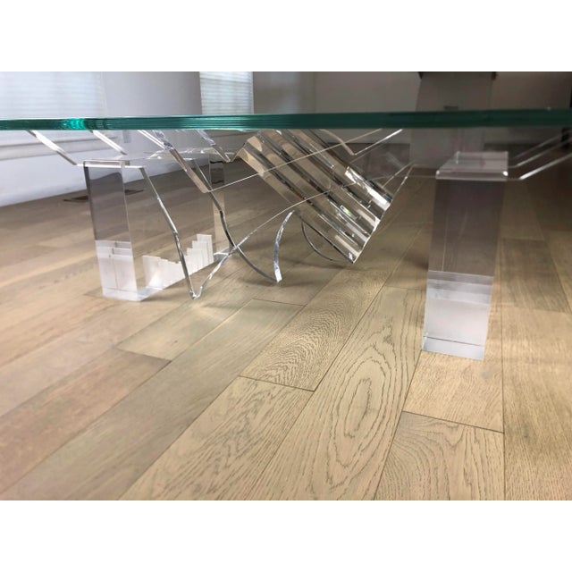 Joseph Galvan- Icarus Lucite Coffeee Table 1990 For Sale - Image 4 of 8