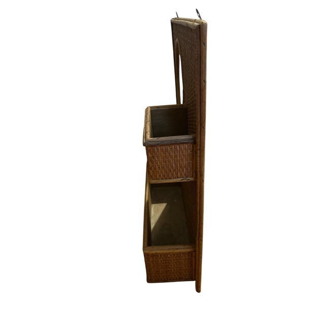 Vintage Wall Organizer With Mirror For Sale - Image 4 of 8