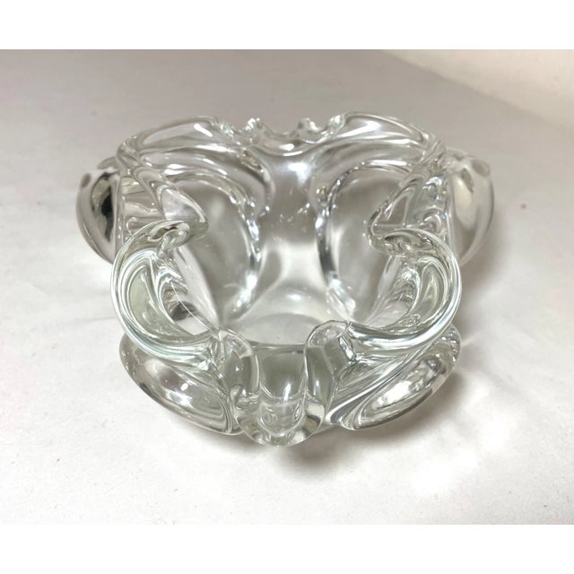 Vintage Blown Murano Venetian Art Glass Cigarette Cigar Clear Ashtray Italian For Sale In New York - Image 6 of 11