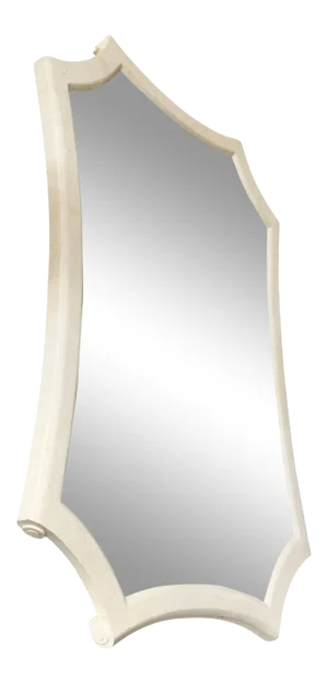 Maitland Smith White Tessellated Marble Mirror