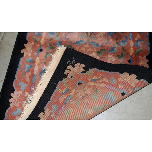 Art Deco 1920s Handmade Antique Art Deco Chinese Rug For Sale - Image 3 of 9