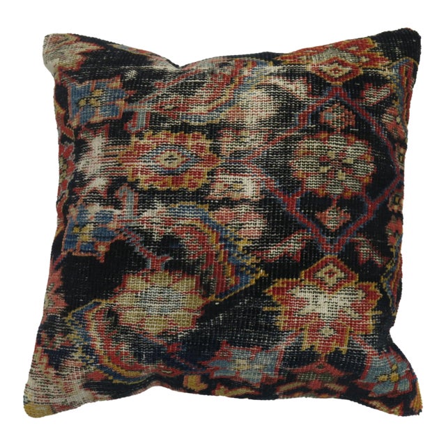 Persian Navy Rug Pillow rug no. p3719 For Sale