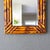 Vintage Tortoise Shell Burnt Bamboo Bevelled Mirror For Sale - Image 11 of 15