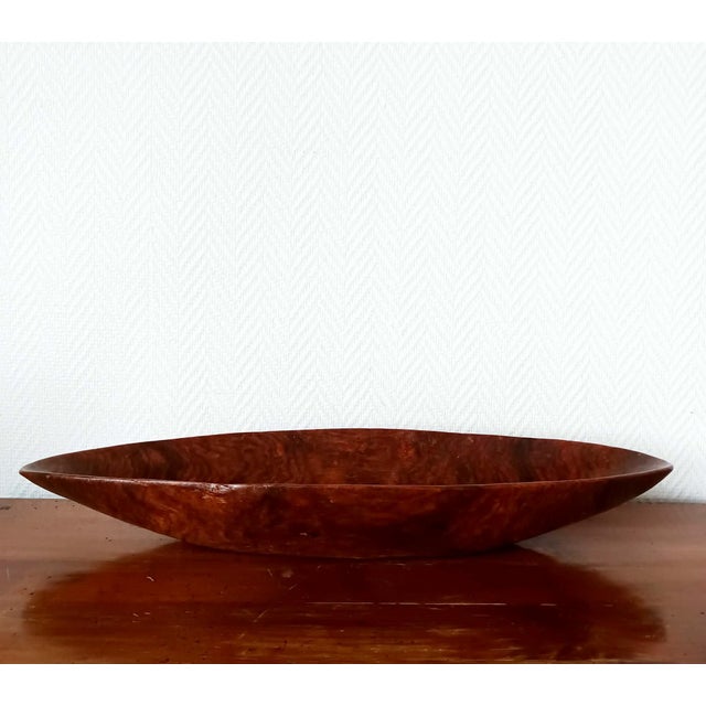 1950s Brutalist Oblong Wooden Bowl, 1950s For Sale - Image 5 of 7