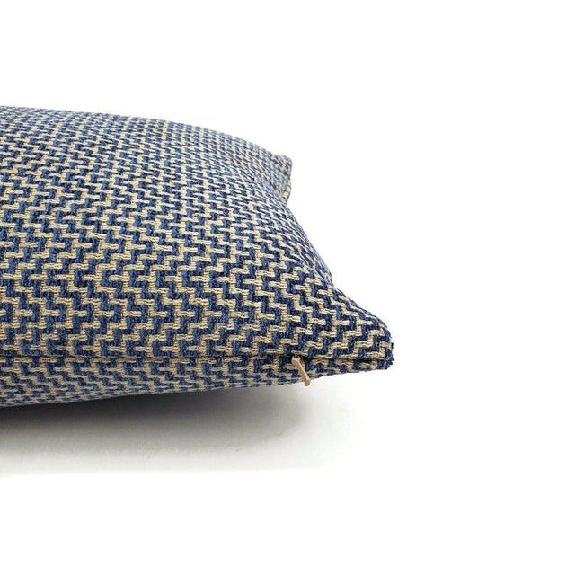 Abstract F. Schumacher Orwell in Lapis Lumbar Pillow Cover - 11" X 20" For Sale - Image 3 of 7