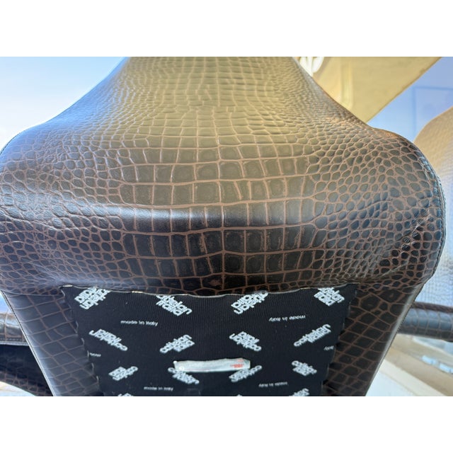 Cattelan Italia Betty Embossed Crocodile Dining Room Chairs, Set of Six For Sale - Image 14 of 14