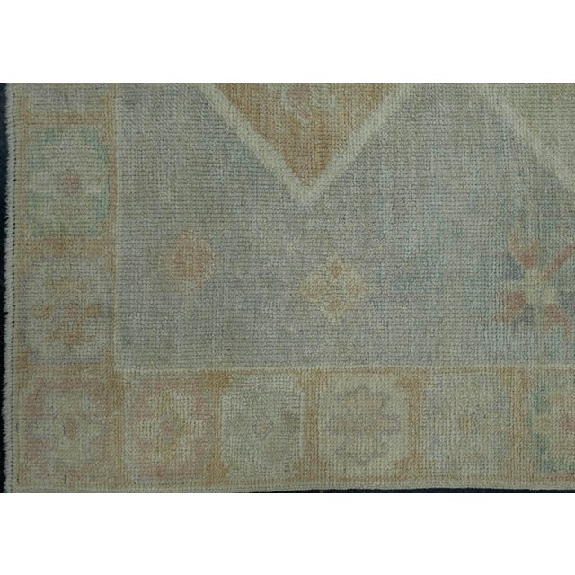 Turkish Turkish Oushak Rug 3'8" x 13'7" #18042 For Sale - Image 3 of 8