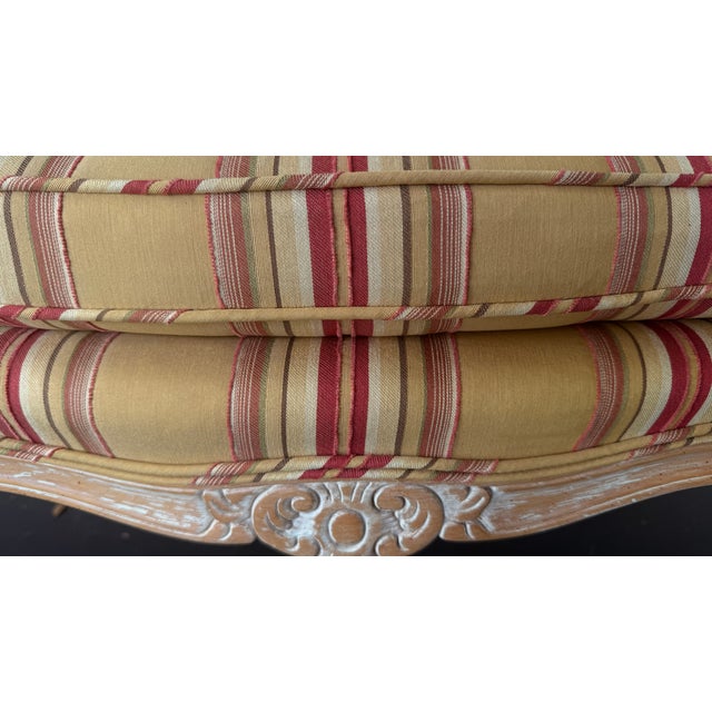 Vintage Louis XV Style Distresses Bergère Chairs For Sale - Image 14 of 15
