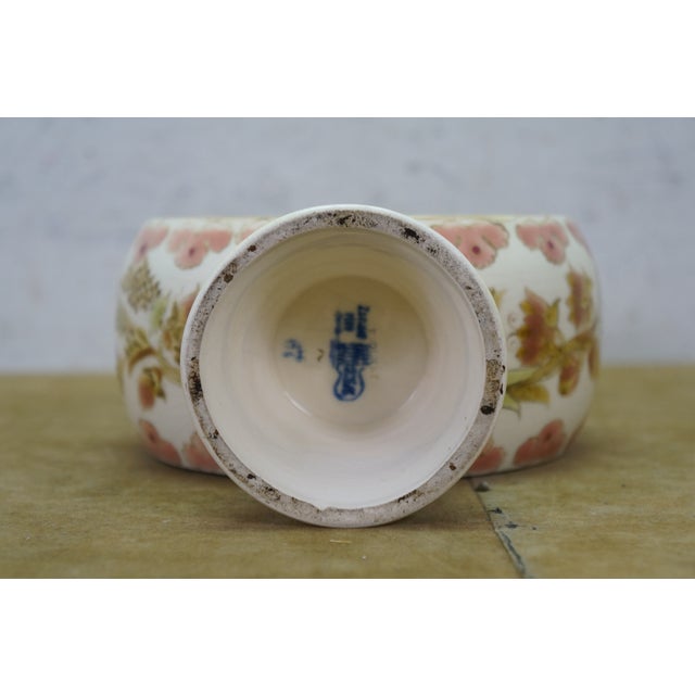 Antique 19th Century Hungarian Zsolnay Pecs Porcelain Faience Ewer Pitcher 16" For Sale - Image 9 of 15