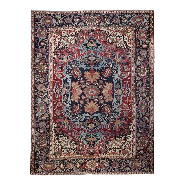 Antique Serapi Rug 9'7'' X 12'7'' For Sale