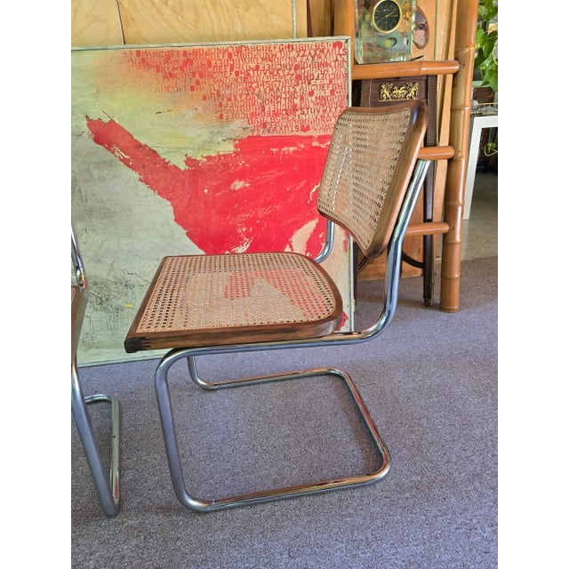 Mid-Century Modern Vintage Mid Century Modern Italy Marcel Breuer Pr Chairs For Sale - Image 3 of 11