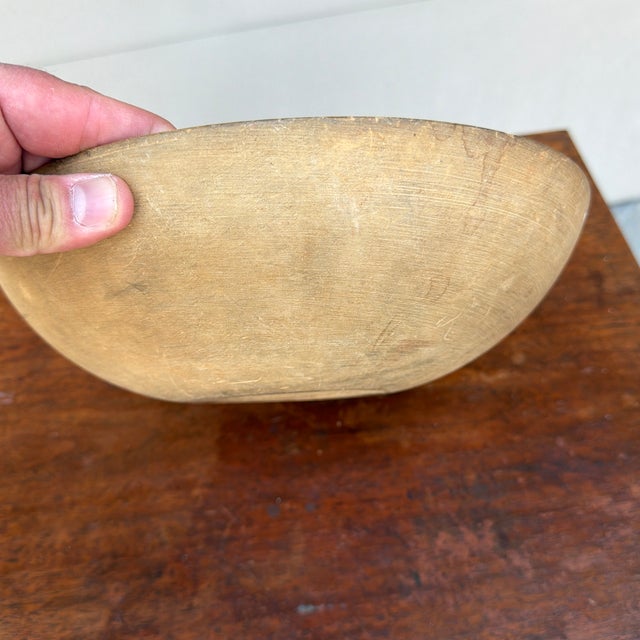 1930s Antique Munising Turned Maple Wood Bowl, Circa 1930s For Sale - Image 5 of 12