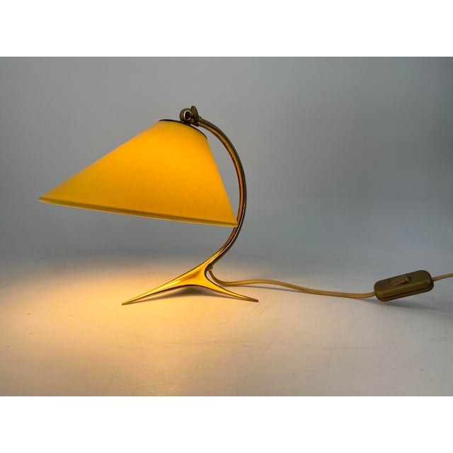 Mid-Century Modern Table Lamp with Brass Crows Foot, 1950s For Sale - Image 14 of 14