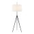 Ian K. Fowler by Visual Comfort Signature Triad Hand-Forged Floor Lamp in Aged Iron with Linen Shade For Sale