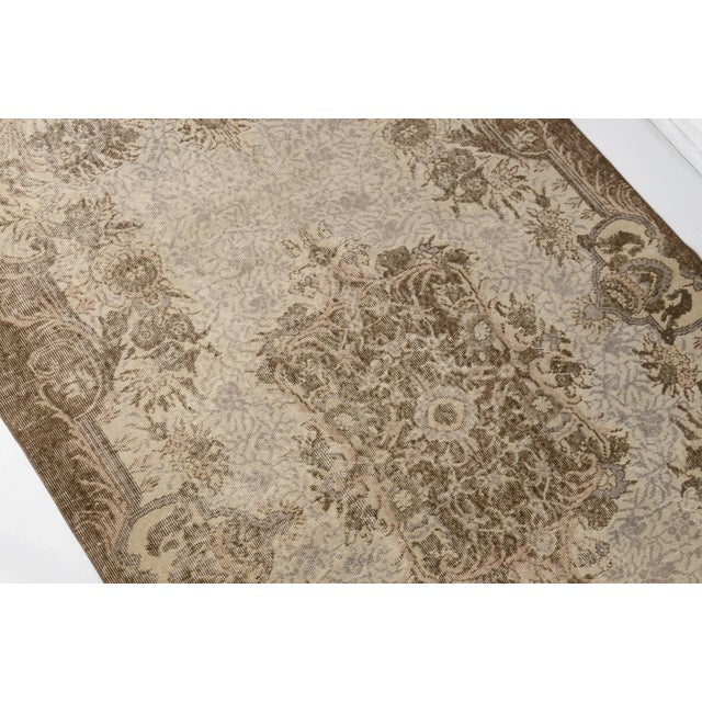 Turkish 1950s Tan Colour Anatolian Area Rug For Sale - Image 3 of 9