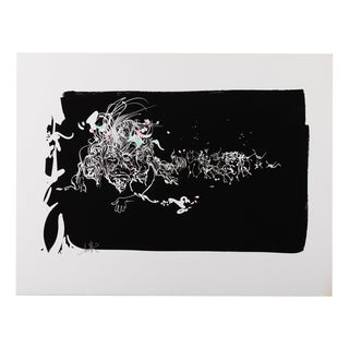 Raymond Moretti, Rimbaud's Illuminations in Black, Screen Print For Sale