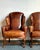 Vintage Italian Leather Wingback Chairs - A Pair For Sale - Image 12 of 12