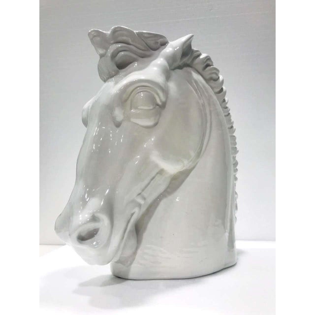 1960s Italian Mid-Century Modern Ceramic Horse Sculpture For Sale - Image 5 of 11