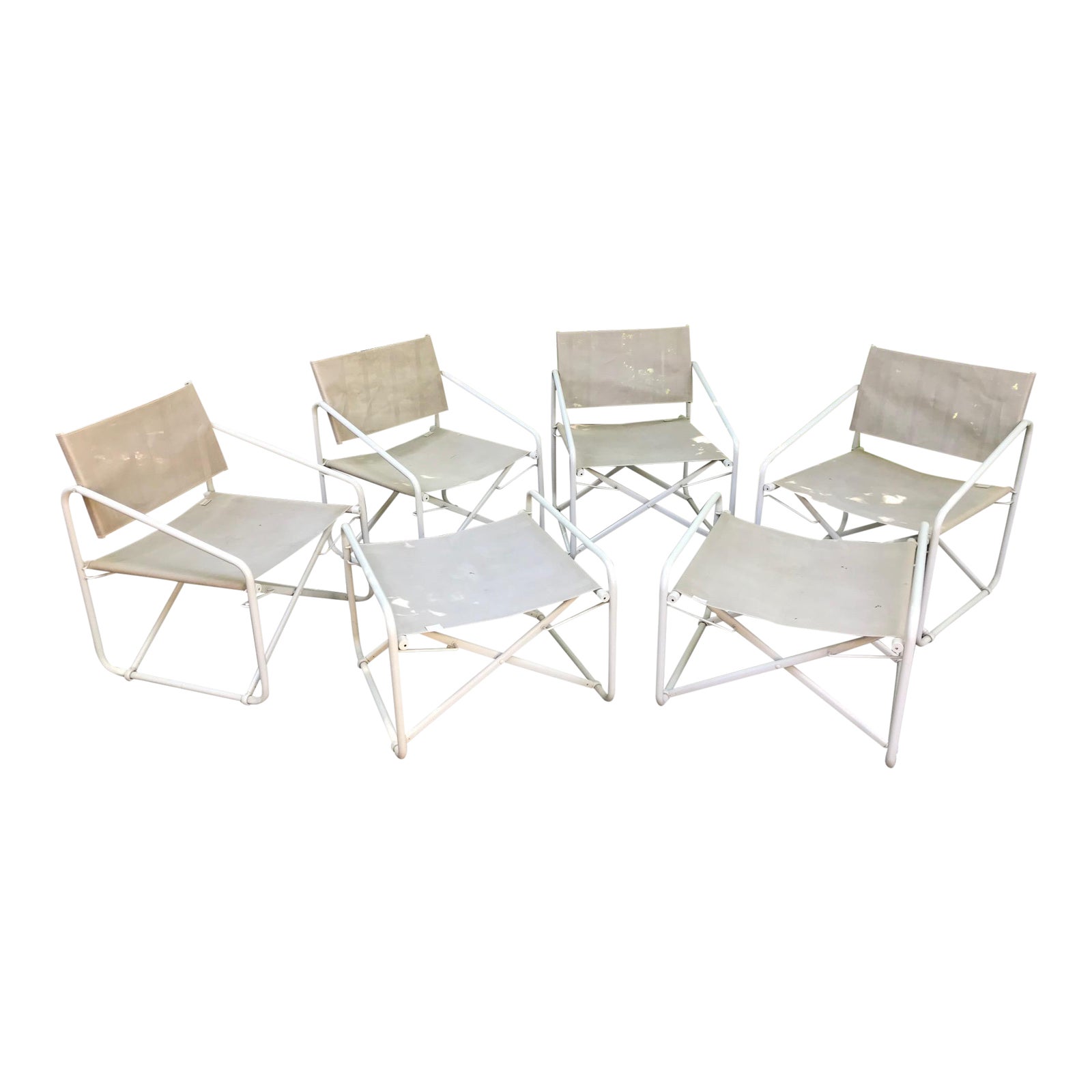 Vintage MidCentury Brown Jordan Outdoor Chairs & Ottomans Set of 6