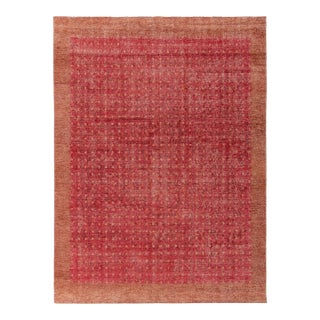 Rug & Kilim’s Pointille Rug in Dark Red, 10x14 For Sale