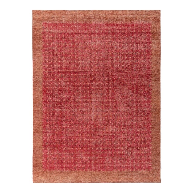 Rug & Kilim’s Pointille Rug in Dark Red, 10x14 For Sale